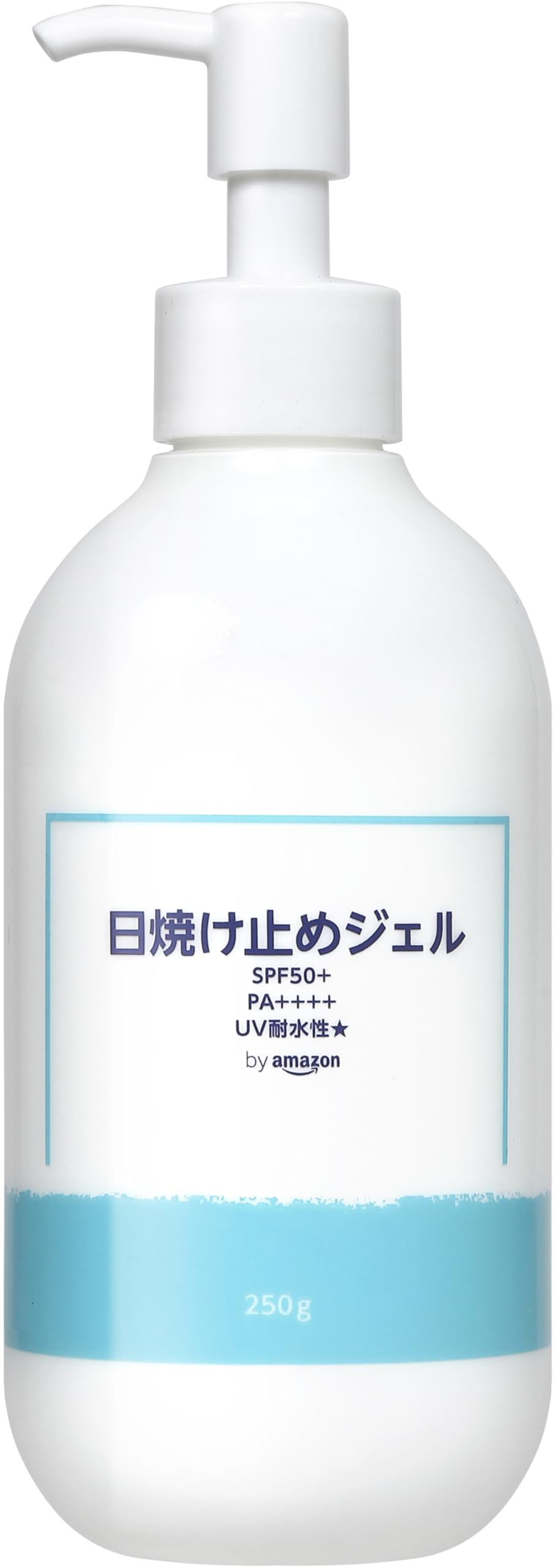 by Amazon 日焼け止めジェル 250g (SPF50+/PA++++/ウォータープルーフ/大容量ポンプ)