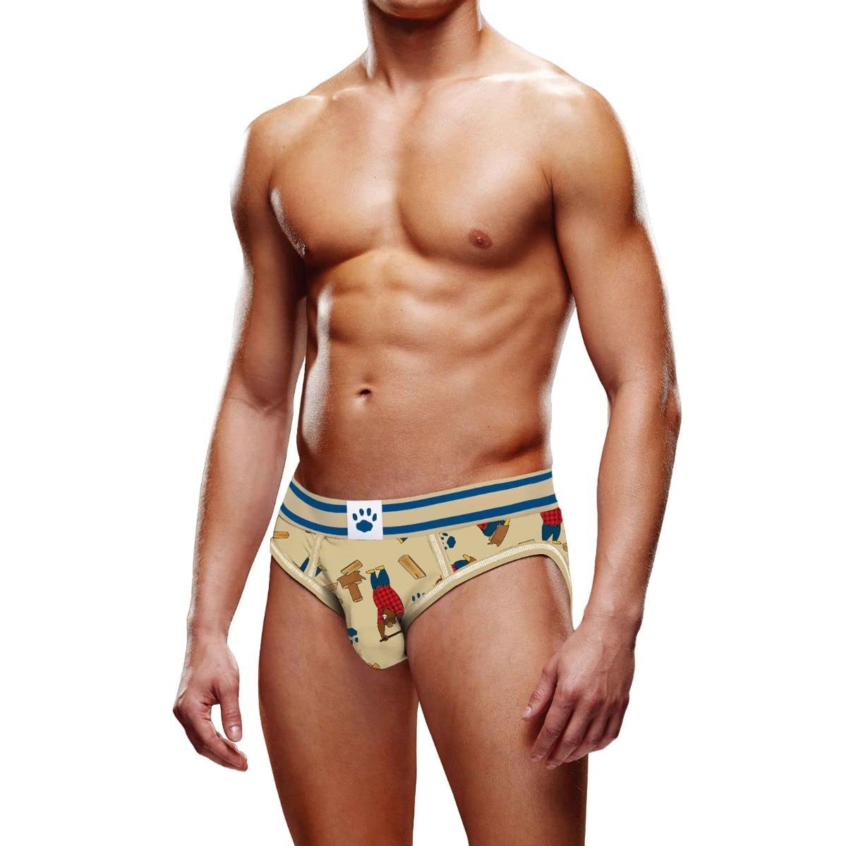 Prowler Lumberbear Themed Open Backed Brief, Size S 28"-30" Waist Multi