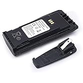NNTN4497CR 7.4V 2250mAh Li-ion Replacement Battery Compatible with Motorola CP200 CP200D CP200XLS CP040 CP150 GP3188 GP3688 EP450 DEP450 Radio-Replaces NNTN4497 NNTN4496 NNTN4851 with Belt Clip