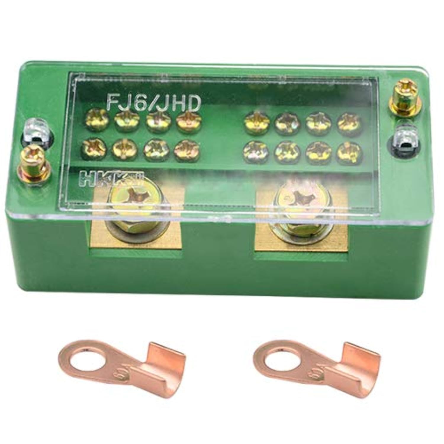 WMYCONGCONG 660V 30A Single Phase 2 Inlet 8 Outlet Meter Box Junction Power Distribution Terminal Block