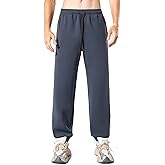 RRvane Men's Athletic Running Pants, Quick Dry Joggers with Zipper Pockets, Lightweight Workout Sweatpants