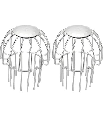 PATIKIL Gutter Guard 4-Pack – 6″ Aluminum Downspout Filter Strainer, Anti-Blocking Leaf Debris Protector For Gutters