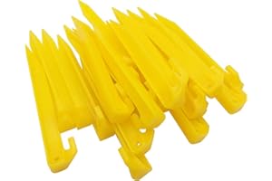 24pcs 9'' 225mm Plastic Tent Pegs Durable Spike Hook Awning Camping Caravan Pegs Accessory