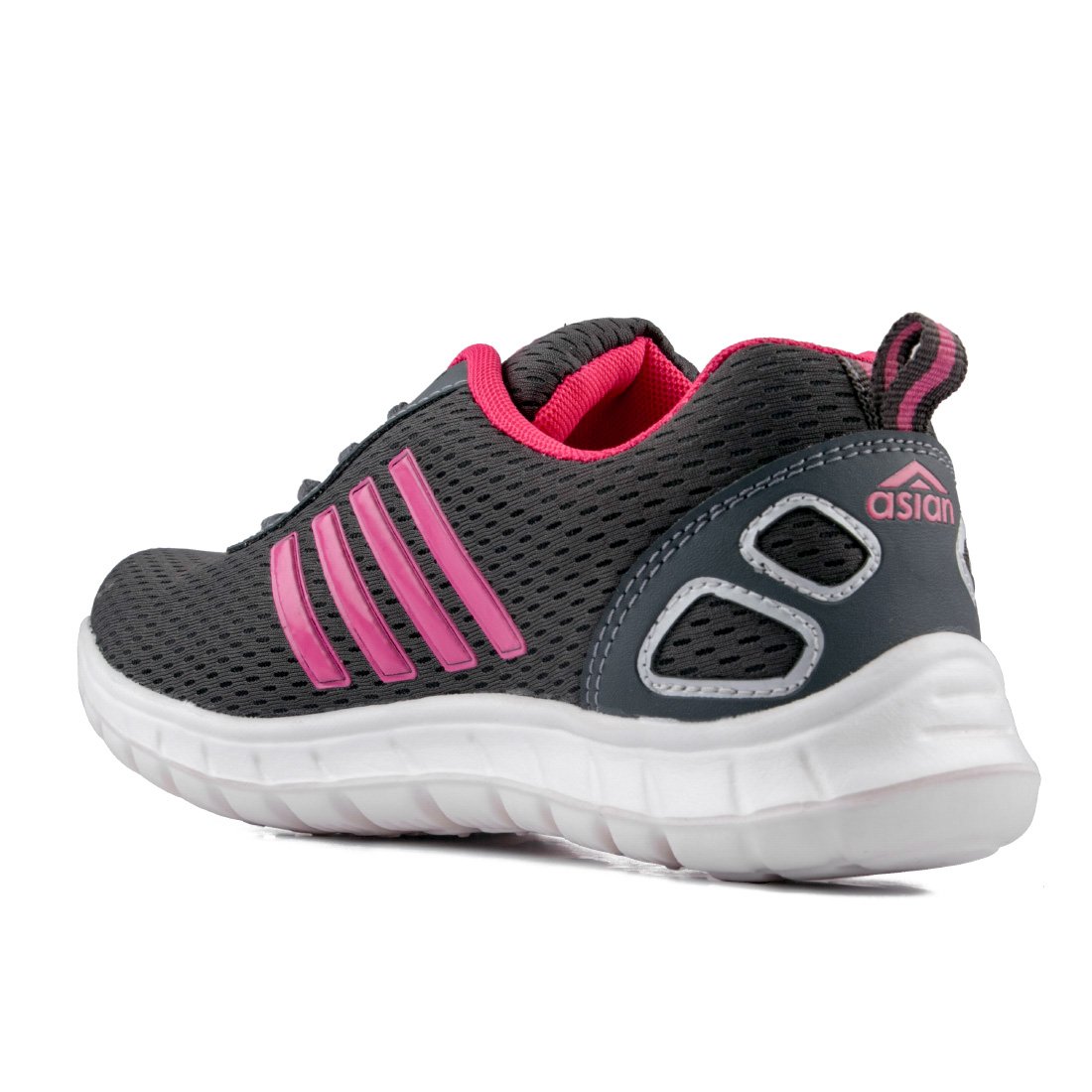 asian shoes butterfly-13 dark grey rani pink women sports shoes