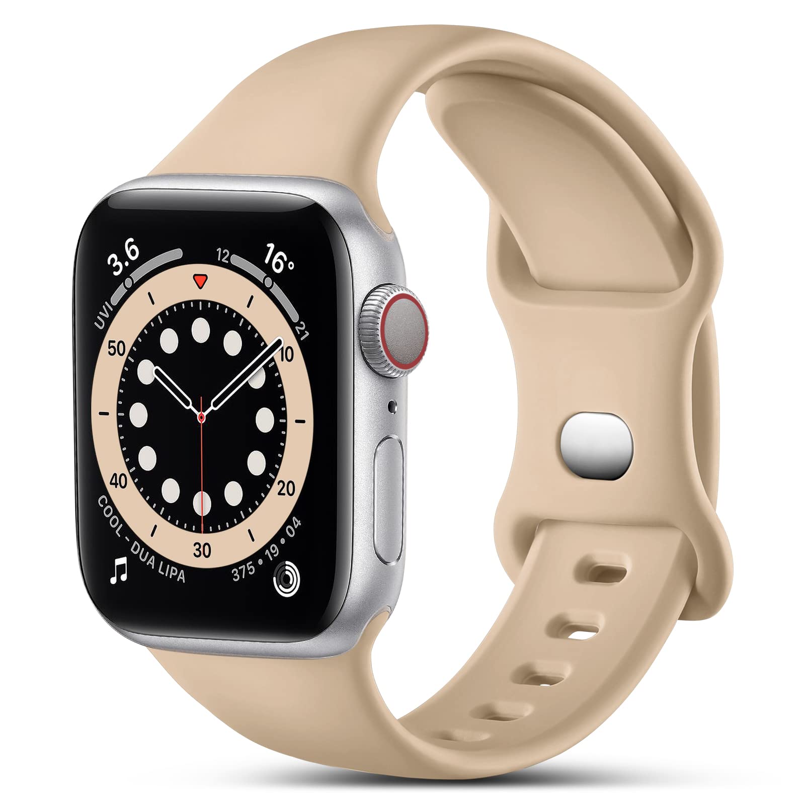 CeMiKa Compatible with Apple Watch Strap 44mm 42mm 45mm 49mm, Soft Silicone Sport Band Replacement Straps for iWatch Strap Series 11 10 9 8 7 6 5 4 3 2 1 SE SE3, Women Men, NutBrown — image 1