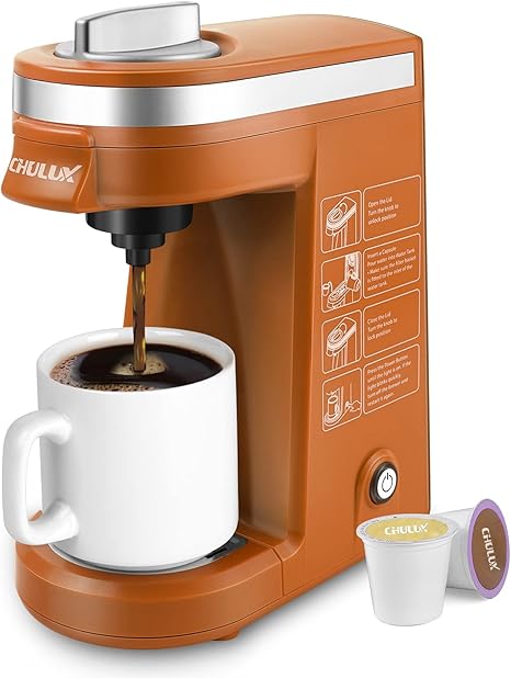 Amazon De Chulux Kaffeemaschine Single Serve Coffee Machine Fur K Tassen Orange