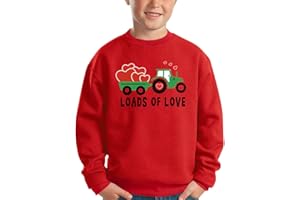 BesserBay Boys Kid's Valentine's Day Love Heart Sweatshirt Funny Crew Neck Patterned Pullover 1-10 Years