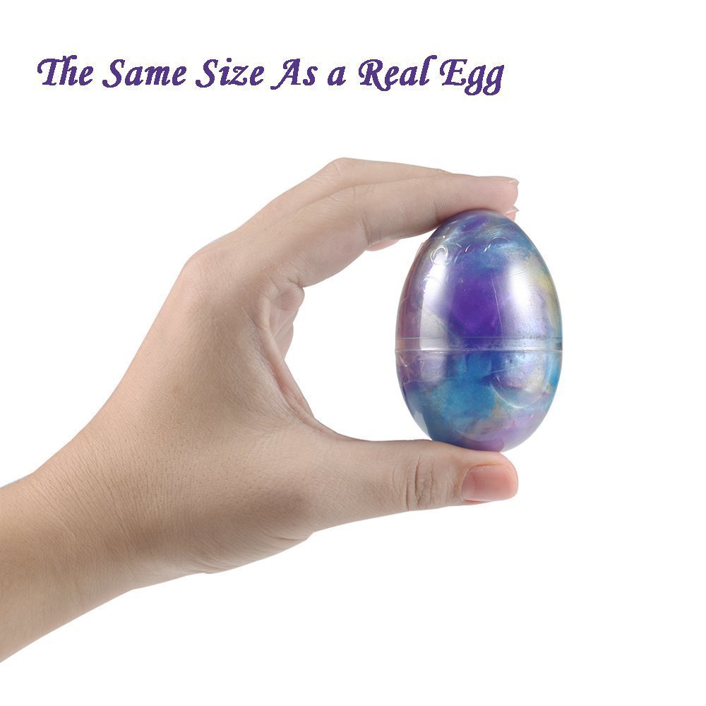 CETIM Galaxy Fluffy Slime, 7 OZ 3 Pack Colorful Soft Egg Slime Putty with Fruit Slices Stress Relief DIY Toy for Kids And Adults, Perfect Gift Idea for Mother\'s Day (galaxy slime)