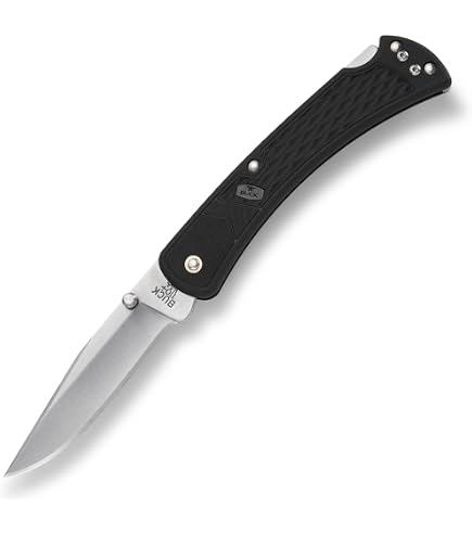 Couteau De Poche Buck 110 Wild Life Series - Gravure Cerf - Lame 420HC Inox, Manche En Bois D'Ébène - Neuf