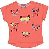 RMLA Little Girls Animal Fashion High Low Top with Lace Upper Back