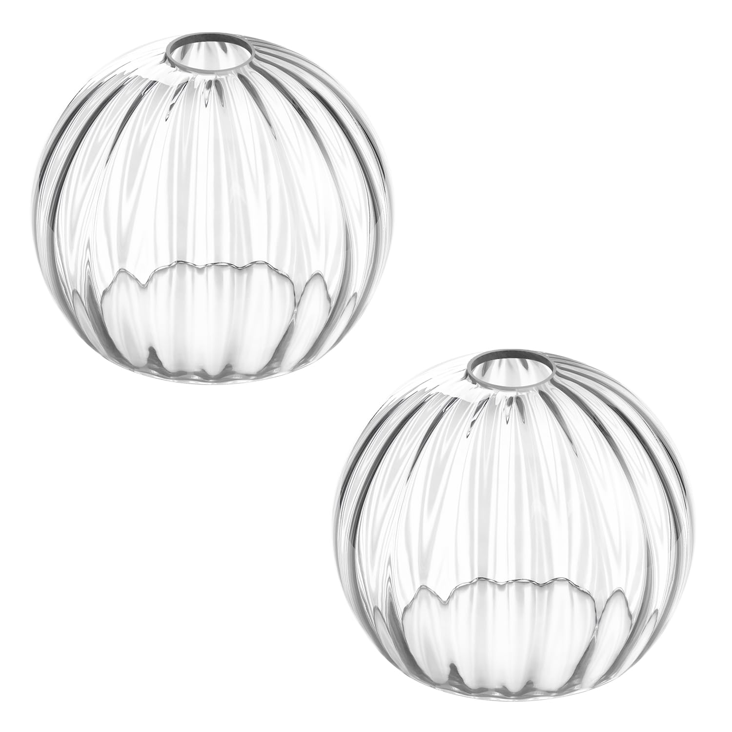 Photo 1 of Clear Glass Shade,Replacement Globe & Cover for Lighting Fixture, 8" Diameter, Replacement with 1.65 Inch Fitter for Wall Lamps Chandeliers or Ceiling Light (2, 8Inch - Clear Glass)