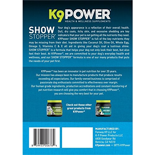 K9 Power Show Stopper Healthy Coat and Skin Supplement for Dogs