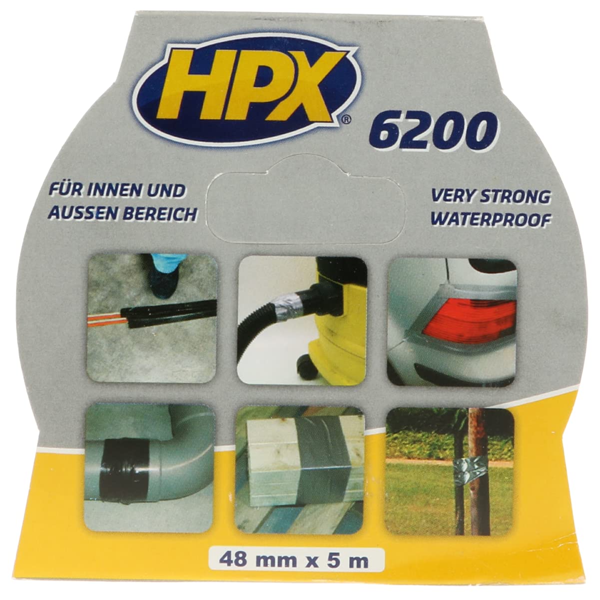 HPX CS5005 Duct Tape 6200 Black 48 mm x 5 m
