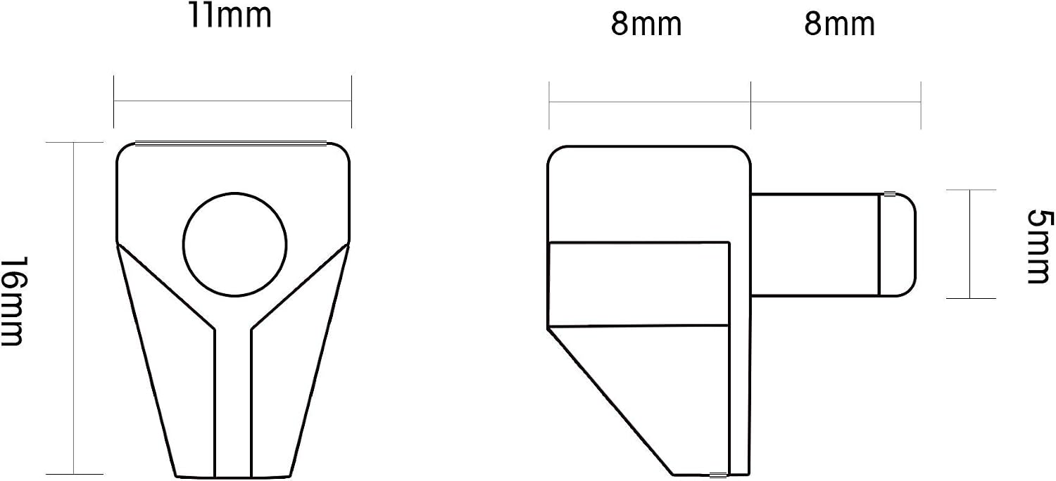 5mm Shelf Support Pegs 120 Pack Clear Cabinet Shelf Pins 60kg Load Plastic Shelf Bracket Pegs Durable Shelf Holder Pins for Kitchen Cupboards Furniture Book Shelves - Image 3