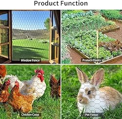 Chicken Wire 16.9 in x 237 in Poultry Wire Netting