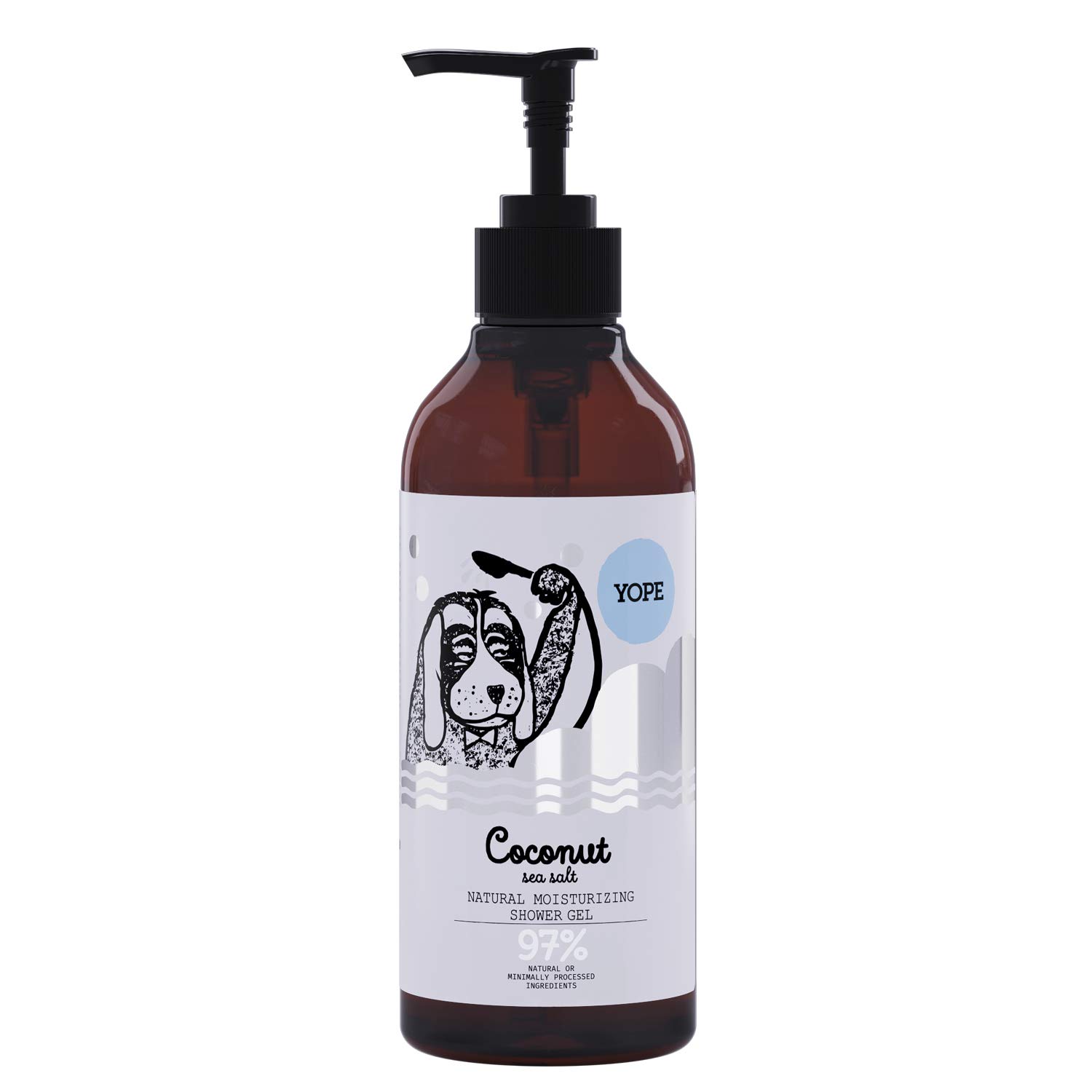 YOPE Shower Gel | Vegan Formula | Natural ingredients | Neutral PH | Plant Glycerine | Coconut extract | Moisturising | Non irritating | Coconut & Sea Salt 400ml