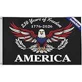Double Sided 250 Years America Anniversary Flag 3x5 FT 3ply, USA 250 Years of Freedom 1776-2026 America Eagle Flags,with Shading Cloth for Outdoor and Indoor Decor Banner,Fade Proof Polyester Flags with Brass Grommets. (eagle, 3x5 3ply)