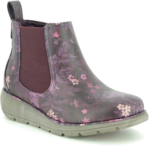 purple chelsea boots womens