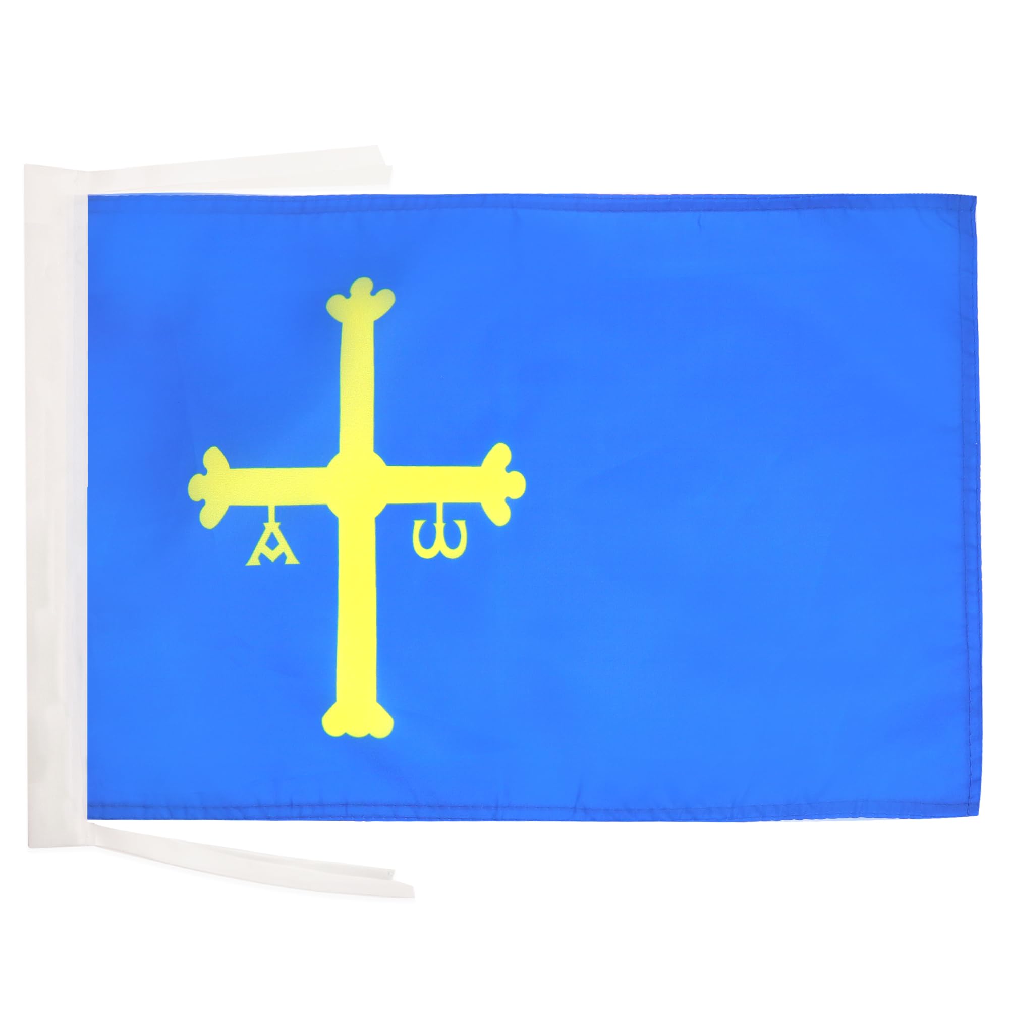 AZ FLAG - Asturias Flag - 18'' x 12'' - 100% Polyester Spanish region of Principado de Asturias Small Banner with Two Cords - Fade Resistant - Vivid Colors - 18x12 in - 45x30 Cm โ image 1