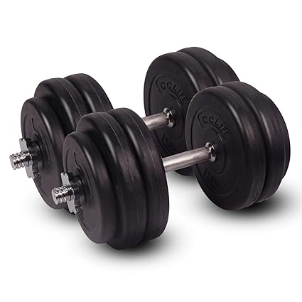 CCLIFE Hantel Kurzhantel 2er Set 20 30 40kg Gewichten Kunststoff Hantelset