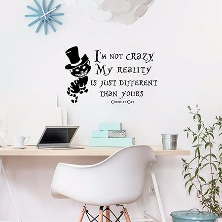 Door Wall Stickers Veyikdg Alice In Wonderland Cheshire Cat
