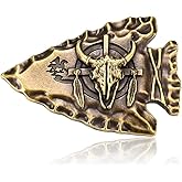 MASOP VOGU Men's Western Belt Buckles Longhorn Bull Belt Buckle American Cowboy Country Belts for Men