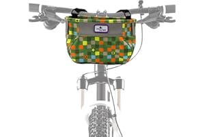 Po Campo Kids Bicycle Basket – Whoosh Bike Basket – Front Frame Handlebar Bag – Waterproof Fabric Bike Basket for Boys, Girls, Toddlers Bike or Scooter