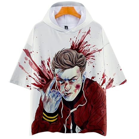 3D Digitaldruck Poster Hoodies T-Shirt, das Leben ist Strange2 Adventure Game Theme Unisex Spaß Tops Erwachsene T-Shirt Unise