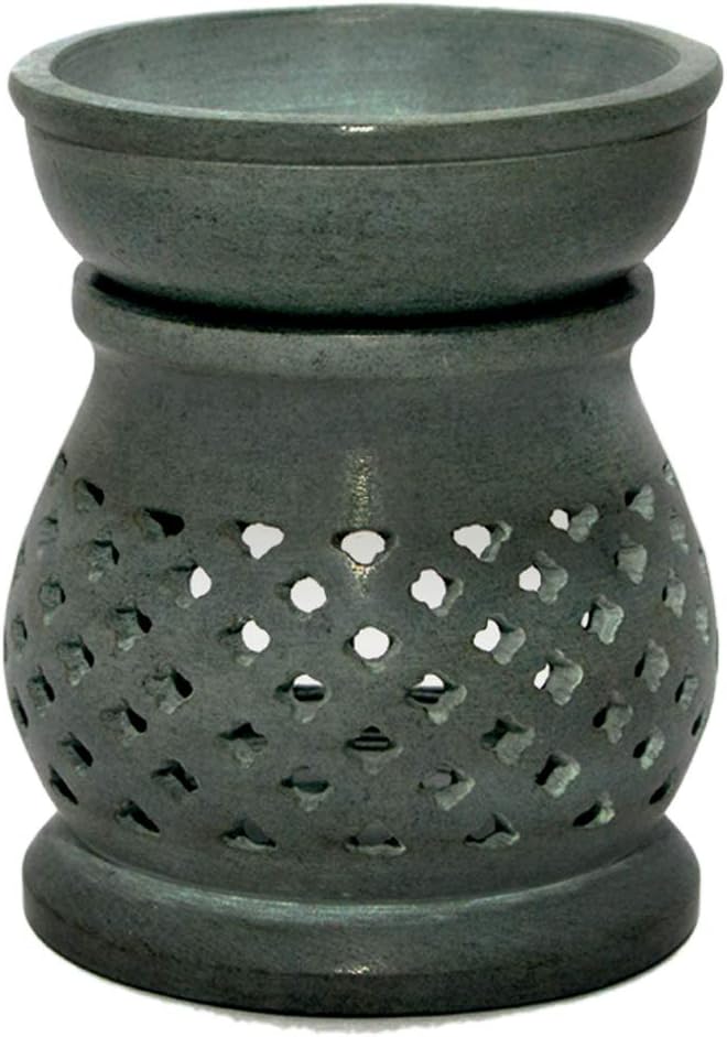 Indus Lifespace Handmade Soapstone Tealight Essential Oil Burner