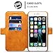 Iphone 6/6s PU Leather Wallet Magnetic Phone Case Kickstand Cover with Detachable Case Khaki