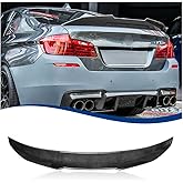 XPHAZZ Rear Trunk Spoiler Fit for BMW 2010-2016 5-Series F10 / M5 Sedan | XPHAZZ Carbon Fiber Pattern PSM-Style Boot Decklid Fits Lip Wing for 528i 535i 530i 540i 550i m550i ABS Aleron Duckbill
