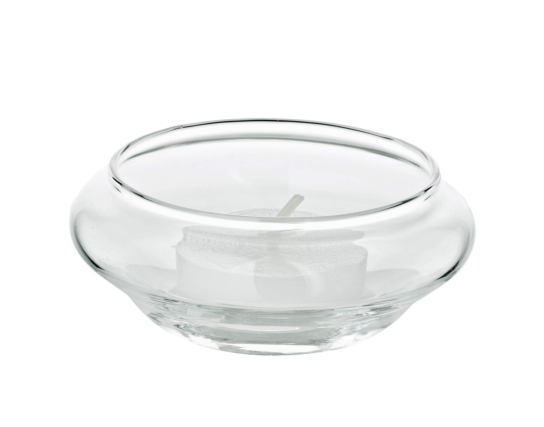 EDZARD Set of 6 floating tea light holders, iris, mouth-blown glass, diameter 3.15 cm, height 1.6 cm, decorative floating candles for tea lights, candles for water