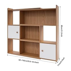 LOHISHILO 3 Tier Bookshelf Tall Bookcase Storage