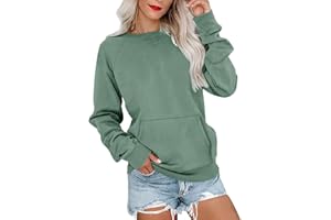 Ovanviso Womens Long Sleeve Sweatshirt Casual Crewneck Cute Pullover Tops Lightweight Sweatshirt with Pocket