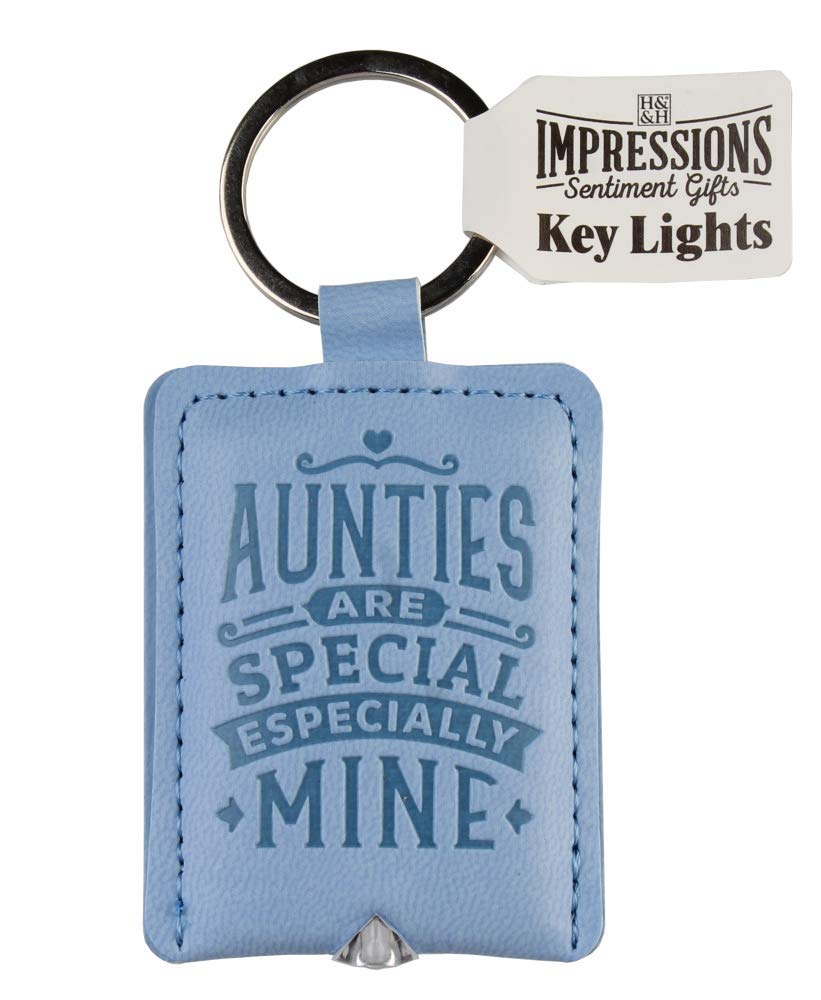 History & Heraldry Impressions Sentiment Gifts Leather Look Torch Key Ring Key Lights Auntie