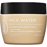 Luseta Rice Water Hair Mask Strengthening & Nourishing Revitalizes Shine for All Hair Types Hydrating & Frizz Control for Women and Men 16.9oz