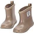 NQTOER Toddler Kids Rain Boots for Boys Girls Easy-on Lightweight Waterproof Rainboots Baby