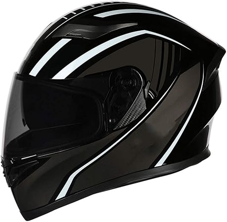 Amazon フルフェイスヘルメット ダブルシール 角付き くもり止め Helmet Uvカット メンズ 絵 レディース おおきいサイズ オールシーズン 内装 洗濯可 通気吸汗 おしゃれ バイク ヘルメット ホワイト クリアシールド 角 M 頭囲 54 56cm フルフェイス 車 バイク
