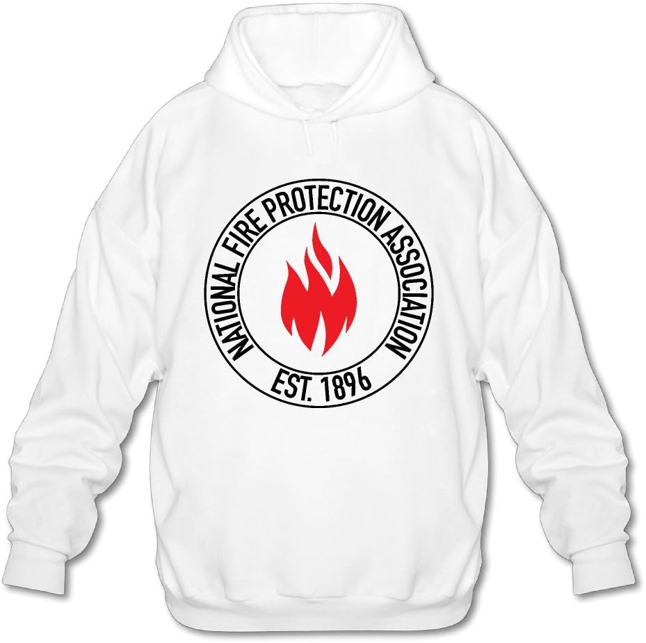 Men's National Fire Protection Association NFPA Established 1896 Long Sleeve Hooded Sweatshirt White