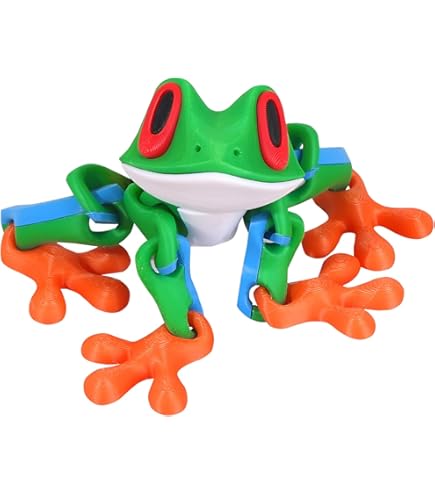 Amazon.com: gzpynsgaoh 3D Multi-Color Printed Articulated Frog, 3D