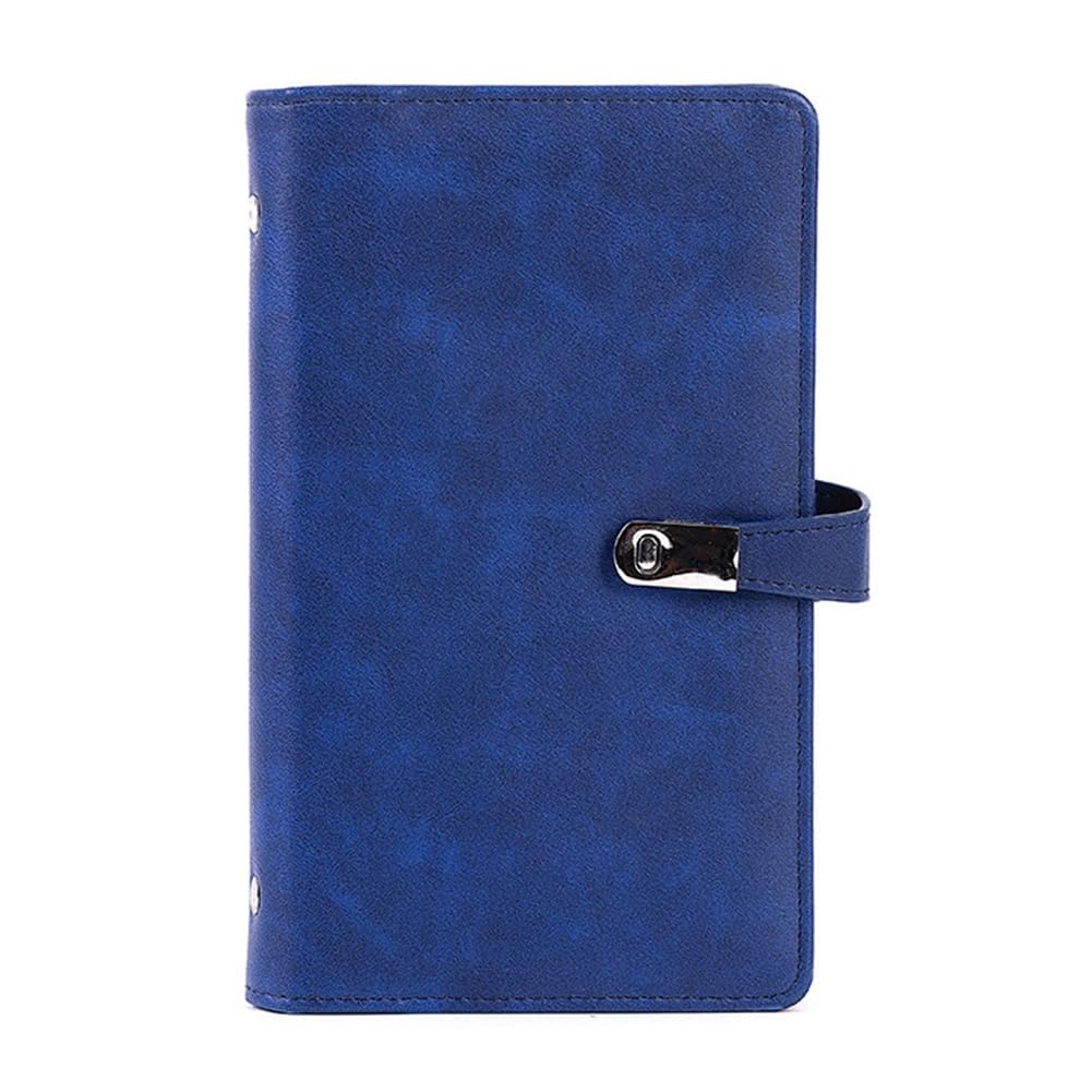beiyaiey Card Book Holder Organizer, Portable Business Card Holder Book for Men&Women, 120 Card Capacity Name Card Booklet Blue