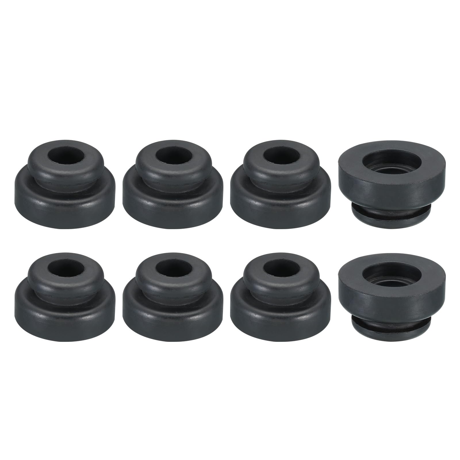 PATIKIL Refrigeration Compressor Rubber Mounting Feet, 8 Pack Foot Mount Anti Vibration Pad Replacement for Air Conditioner Refrigerator Electric Motor, Black