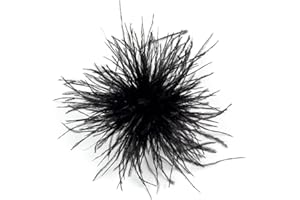 NEWZENRO Dainty Feather Flower Large Brooch Pin for Women Men Elegant Oversized Floral Lapel Pins Shawl Dress Suit Clothes Accessories Wedding Party Dance Banquet Fashion Jewelry 150mm