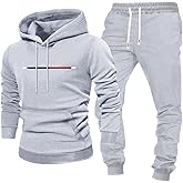 SOLY HUX Men's Tracksuit Hooded Sweatshirt and Jogger Pants Hiking Outdoor 2 Piece Outfits