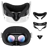 for Oculus Quest 3S Face Pad Cover - Widen Facial Interface with Detachable Nose Pad,Ice Silk Face Cushion Replacement for Meta Quest 3S Accessories,Air-Circulation Design,Not fit for Quest 3