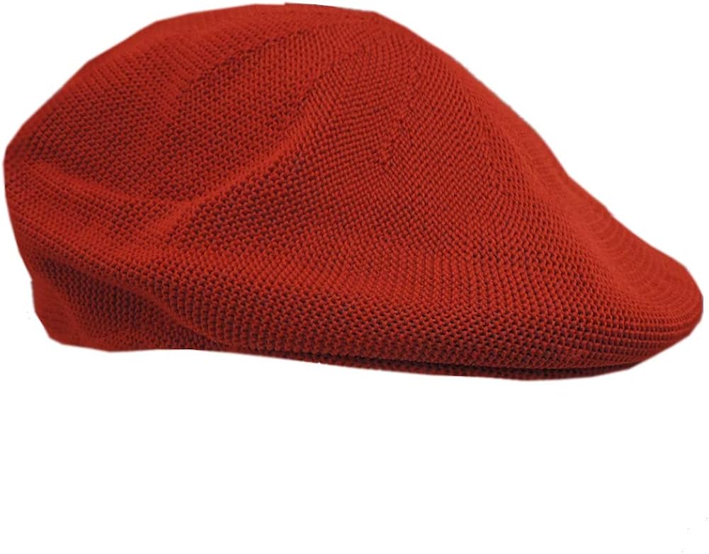 red newsboy hat