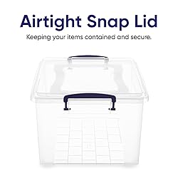 Superio Clear Storage Boxes with Lids, Plastic