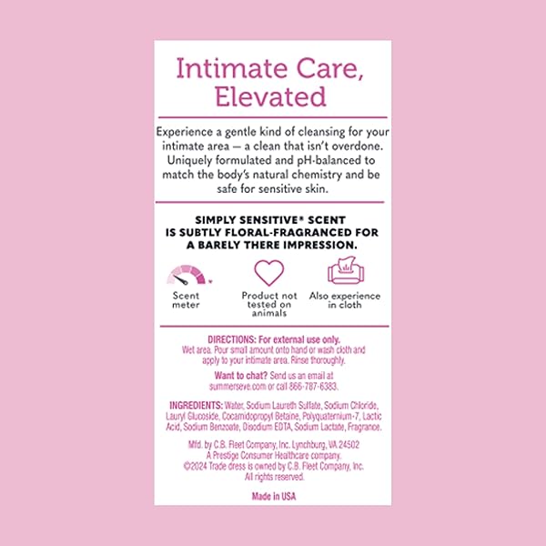SUMMER’S EVE SIMPLY SENSITIVE DAILY GENTLE ALL OVER FEMININE BODY WASH, 15 FL OZ BOTTLE & 3 FL OZ TRAVEL SIZE BUNDLE