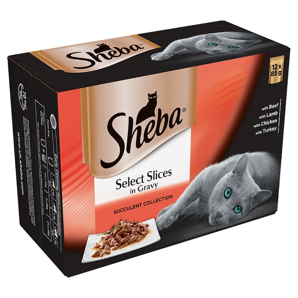 Sheba Selected Slices in Gravy for Cats, 12 x 85g