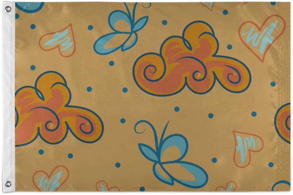 Banderas para patio de vacaciones Dibujos animados lindo Cálido Hermoso